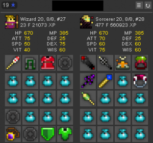 Rotmg Account Full Sorcerer 8/8 Fulmi Bulwark